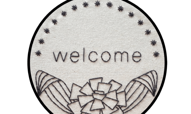 “Welcome” Embroidery Pattern