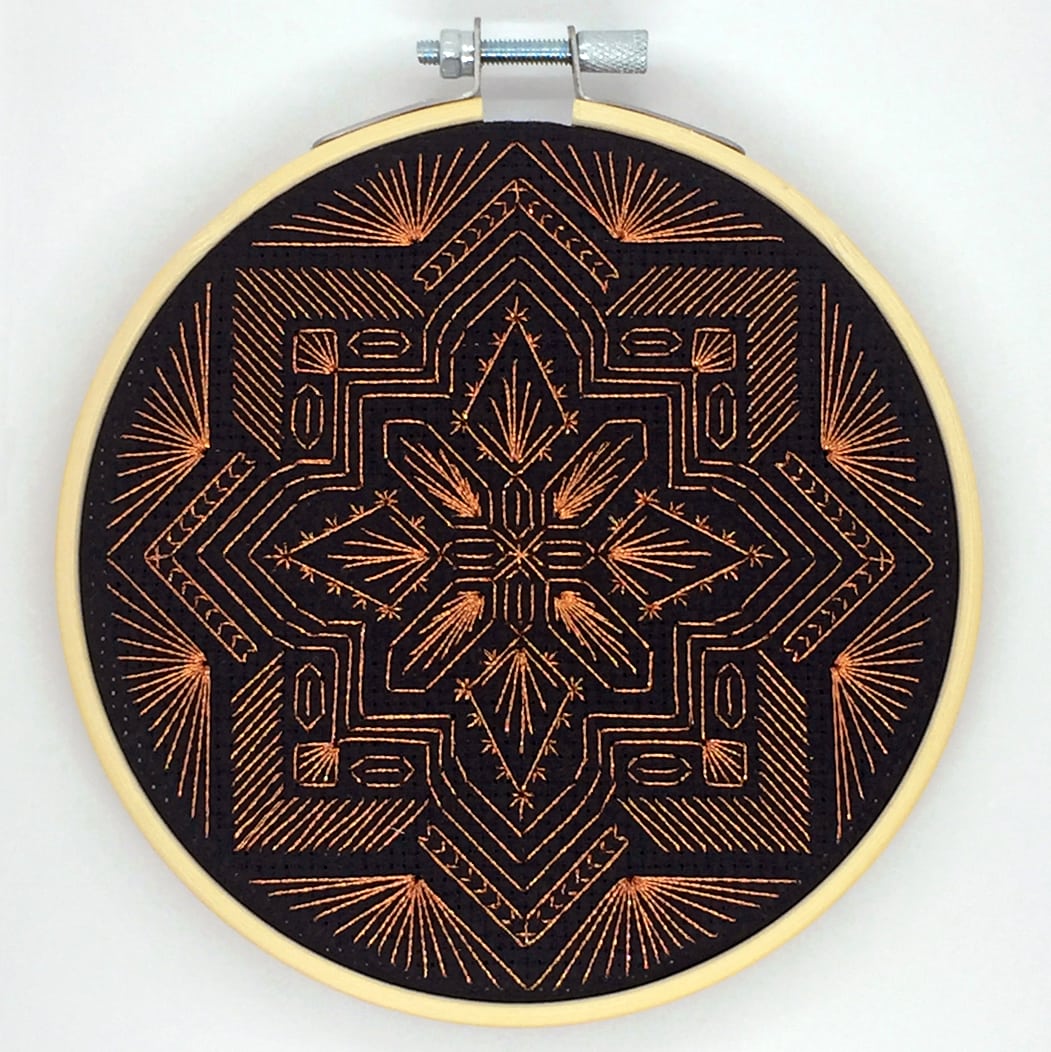 Radiance Blackwork Embroidery Pattern