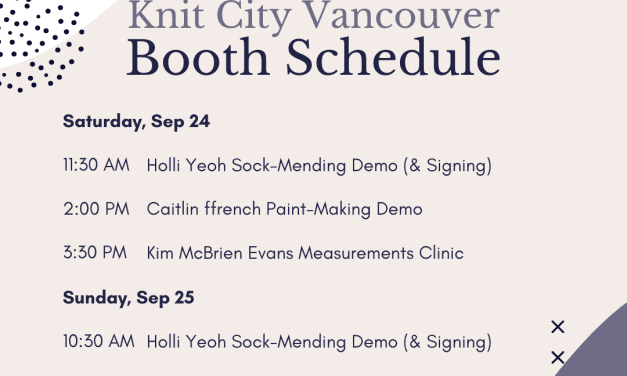 Booth Events at Knit City Vancouver!